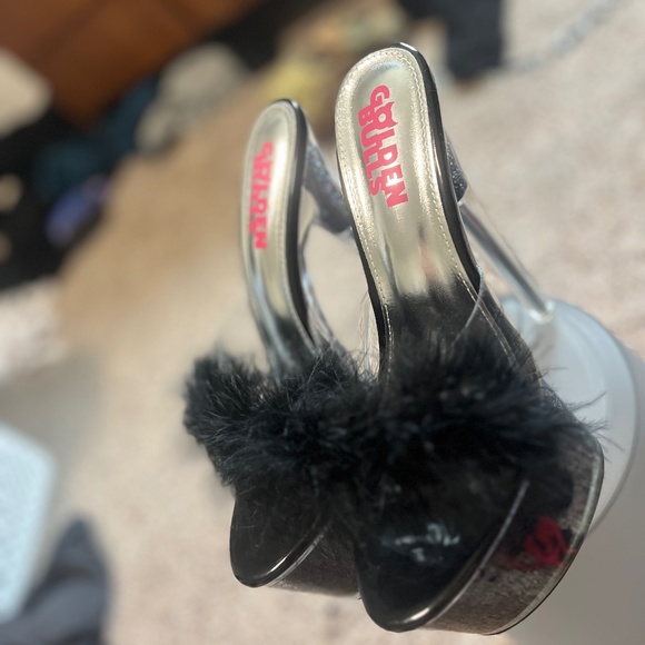 RUPAUL Golden Bulls Heels - Picture 1 of 5